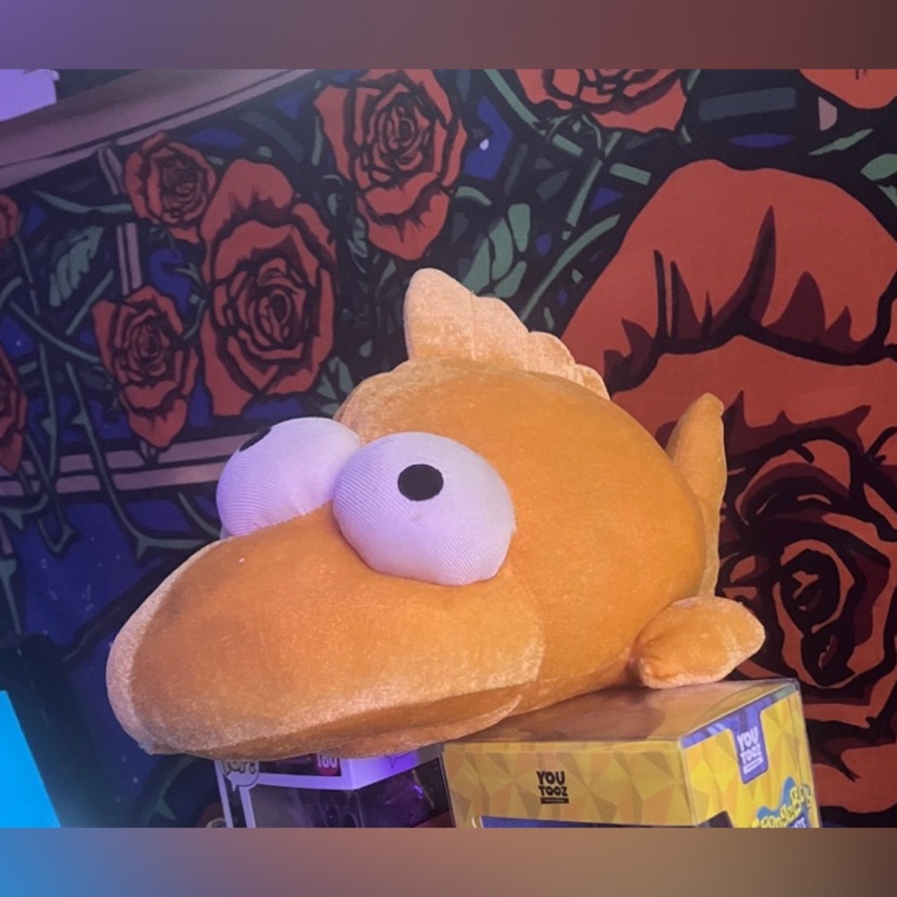 The Simpsons BLINKY Orange Fish Plush Universal Studios 3 eyes Matt Groening 24”